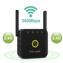 무선 라우터 공유기 PIXLINK 무선 와이파이 리피터 5G 부스터 2.4G 5Ghz 익스텐더 1200Mbps 액세스 포인트, 04 Only 2.4G 300M B_03 US plug