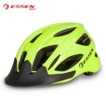 ESSEN 자전거 헬멧 승마 헬멧 전기 자동차 산악 자전거 헬멧 스포츠 안전 보호 장비, S/M(55-59)cm, 형광 황색
