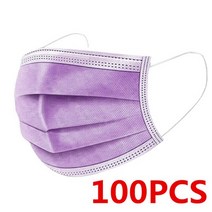 10-200pcs 일회용 외과 블랙 페이스 마스크 필터 Meltblown 3 레이어 플라이 인증 안전 비 wove 의료, 11 100Pcs Purple