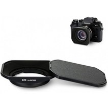 JJC 금속 사각 렌즈 후드 + 후드 모자 후지 필름 Fujifilm Fujinon XC 35mm F2 & XF 23mm / 35mm F2 R WR