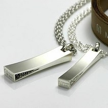 페어 목걸이 [다이아 & 실버 925] [] pair necklace 쌍 목걸이 쌍 브랜드 [쌍 (2 개) 세트 가격] 심플 플레이트
