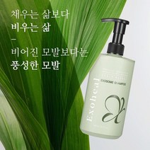 엑소리젠 엑소힐 스칼프 엑스퍼트 엑소좀 샴푸 500ml / 탈모 완화 식약처 인증 약산성 천연계면활성제20% 손상된 모발 보호 윤기 저자극 두피케어