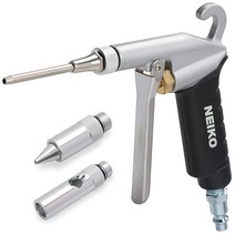 NEIKO 31121A High Flow Air Blow Gun | 3 Pc Pneumatic Air Nozzle | Dust Gun | Air Gun Compressor Acce, Pistol Type Air Blow Gun