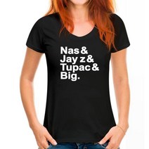 NAS 구축 nas최고의 래퍼 티셔츠 TUPAC 빅 나스 JAY Z 힙합 이름 랩 EPMD 공개 부족, 08 Women black_06 XL