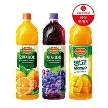 롯데칠성 델몬트주스 포도 6페트 PET 과일 음료 과일 주스 오렌지 망고 1.5L, 델몬트 주스 1.5L x 6펫(포도)