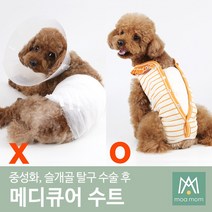 강아지 환견복 중성화수술복 중성화옷 중성화복 메디큐어수트, 오렌지 팝시클