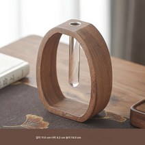 심플 호두나무 수배화기 트럼펫 테이블 유리 꽃병 장식 수양 꽃꽂이 홈 인테리어 소품, 호두수경꽃병A-속이빈
