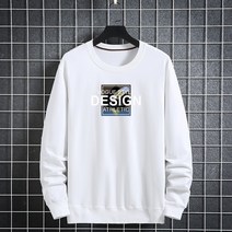 남녀공용 캐주얼 DESIGN 1976 프린팅 맨투맨 블랙 화이트 레드 컬러 티셔츠 봄가을 얇은 긴팔면티