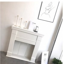 TAOYE 북유럽 복고풍 엔틱 벽난로 현관테이블 선반 인테리어 현관 콘솔, 화이트/무지/1.2m