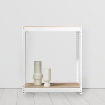 창고선반 수납 앵글랙 2단 800 x 500 x 900 (스피드랙 철제선반 DIY), 블랙, 12mm 강화 MDF 보드