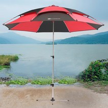 엠제이 피닉스 [옥스포드] 52인치파라솔_1단자체꺽임 레드 햇빛자외선 완전차단 극강의 시원한 그늘제공 자유자제 각도조절 어떤방향 햇빛도 대응