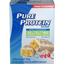 캐나다 뉴트리션 프로틴 바 아침식사대용 베스트셀러 Top, 5.퓨어프로틴 (생일 케이크)50g 6개 x 2박스