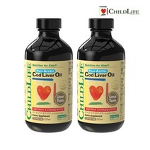 기타 차일드라이프 코드리버오일 대구간유 237ml x2개 어린이 유아 영양보조제 시럽 글루텐프리, 상세페이지참조