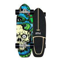 GEELE 30인치 입문용 카버보드 랜드서핑 서프스케이트보드 트럭 CX4 C7 워터본, 17