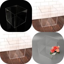 마트498 투명 아크릴 오픈박스 20cm 리빙박스 전시 수납보관함 쇼케이스 커피캡슐 진열대 케이스 소품정리함 화장