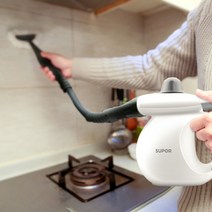 강력한 가정용 고압 스팀기 차량용스팀세차기 스팀 청소기 분사기 진공 살균 소독 기, 펄화이트