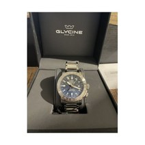 GLYCINE GL0156 에어맨 블루 다이얼 오토매틱 월드 타이머 사파이어 남성용 시계
