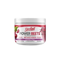 SlimFast 비트루트 파우더 슈퍼 푸드 발효 야채 음료 케토 믹스 스무디 - 베리 맛 30서빙, 파워 비트
