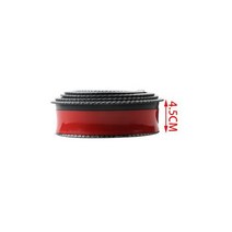 고무보호제 범용 블랙 탄소 섬유 펜더 플레어 자동차 휠 눈썹 고무 프로텍터 스트립 가드 아치 트림 익스텐더 장식, 45CM Carbon fiber
