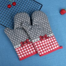 두꺼운 열방지장갑 단열오븐 전용 내열로 전자레인지 베이킹 방열 실리콘 주방 가정용 고온, 그레이 리본 2개, 하나