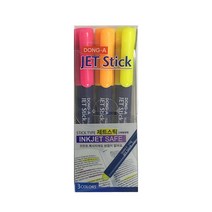 동아 타원형 고체형광펜 3색 세트 필기 safe 형광펜 동아 highlighter inkjet 고체 학용품 노랑 소모품 스틱 문구 3색 주황 학교 사무 낱개 비품 분