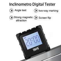 디지털수평계 전자 레이저 각도기 경사형 디지털 360 레벨 각도 파인더 백라이트 USB 충전식 마그네틱 기반 각도계, [01] Inclinometer tester, 1개