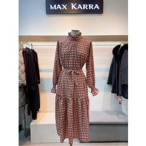 막스카라 W몰 막스카라 하이넥 셔링 플리츠 롱 원피스 M21QWO347MEO1