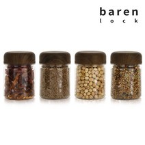 [위드] 바른락 트라이탄 양념통 180ml(소) 4P (우드 월넛)