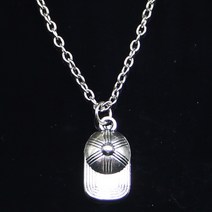 야구 스포츠 펜던트 목걸이 20pcs 패션 20x10mm 공 모자 실버 펜 던 트 숏 긴 여자 남자 colar 선물 쥬얼리 초커