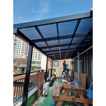 비가림 2000x2300 렉산 비막이 창문처마 데크차양 폴리카보네이트 고정식어닝 현관캐노피 베란다캐노피 단독주택 주차장캐노피 분리수거함지붕, 블루