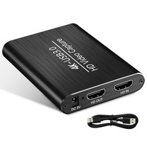 캡쳐보드 UeeVii 4K 오디오 비디오 캡처 카드 게임 HDMI 루프 아웃 포함 USB 3.0 PS4 용 라이브 스트리밍 1080P 60 FPS