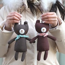 바이핸즈 퀼트 diy키트 패키지 소품 - 곰이순이 장식인형(2개 세트), 1개