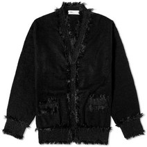 토가풀라 Toga Pulla Fur Tape Knit Cardigan - Black