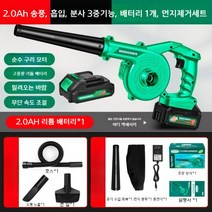 강력한 송풍기 부로아 산업용 먼지 에어청소기 차량먼지제거, 공학형 삼용[1전원/2000mA] + 제진세트