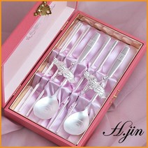 H.jin 집들이선물추천 쌍학은수저세트플러스 부부수저 부모님 어버이날 명절 추석 설날 단체행사기념품 외국인친구 답례품