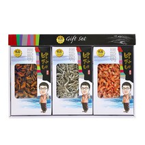 방자네 건어물 선물세트 프리미엄 3종(건홍합 볶음멸치 두절새우), 1개, 건홍합650g+볶음멸치250g+두절새우200g