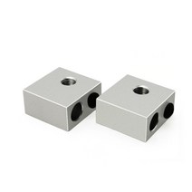 초정밀 3D 프린터 부품 V6 MK8 MK10 히터 블록 알루미늄 J-헤드 핫 엔드 보우덴 압출기 1.75mm 실리콘 양, 02 2pcs MK8 block