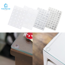 식탁 책상 유리 미끄럼 방지 밀림 받침 고무 논슬립 투명 패드, 사이즈
