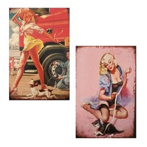 뚱이네봉다리 레트로풍 인테리어 소품 가볍고 설치가 쉬운 빈티지 사각 철제 벽장식, 철제 벽장식 4노슈팅