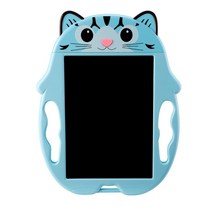 드로잉 패드 액정 타블렛 전자 노트 lcd screen smart writing board kids drawing 태블릿 만화 낙서 그림 복사 지우개 필기 장난감 선물, 파란 고양이