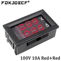 056 DC 0100V 10A 50A LED 디지털 전압계 전류계 자동차 오토바이 측정기 볼트 검출기 테스터 션트, 02 10A Red Red