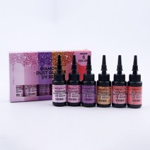 MYKOMI 24색 UV 레진 UV Resin 액세서리 DIY 6색 세트 몰드 세트, 2세트 6색