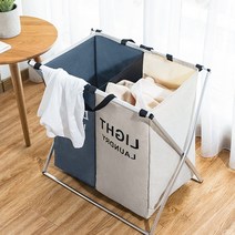 3단 빨래통 런드리 백 자취 꿀템 필수품 집안 정리정돈, 1단(그레이)
