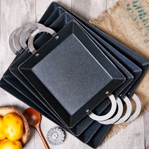 마블코팅 사각 철판 요리 전팬 전판 떡볶이 곱창 닭갈비 업소용 순대 볶음 팬 판, 04-마블 사각철판 구이팬 대