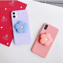 드래곤박사 칼라풀 플라워 아이폰 xs max xr x 맥스 실리콘 꽃 그립톡 케이스