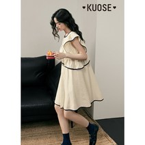 KUOSE 슬리브리스 베이비돌 드레스 원피스 쿠오세