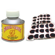 루버 펑크패치+루버 본드/자전거 튜브 수리 접착제 패치 30매, COLD 패치 36매+루버 본드(60ml)