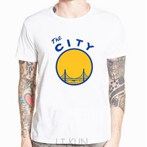 The City Mens T 셔츠 반 코튼 티셔츠 캐주얼 탑스 골든 스테이트 워리어스 Steph Curry Draymond