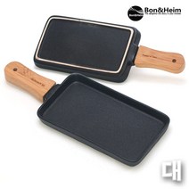 싸고예쁜그릇 본앤하임 무쇠질감 도자기 직사각접시(대) 팬모양접시 SP+4958EA