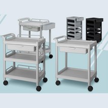 요양병원 드레싱 회진 업무용 수납 핸드카트 주방 배식카 대형업소 공장 식당 트롤리, CART-101K